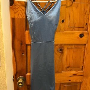 Windsor Blue Satin Dress